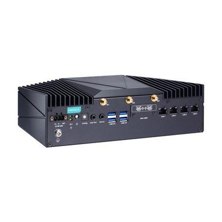 Moxa (V2403C-KL7-T) x86 kompiuteris, komplektacija: Intel® 7 kartos Core™ i7-7600U 3.9 GHz procesorius, 4 GbE prievadai, 4 COM prievadai, 4 skaitmeniniai įėjimai (DI), 4 skaitmeniniai išėjimai (DO), 1 HDMI/DP prievadas, 1 mSATA lizdas, 2 2.5" SSD/HDD lizd Moxa (V2403C-KL7-T) x86 kompiuteris, komplektacija: Intel® 7 kartos Core™ i7-7600U 3.9 GHz procesorius, 4 GbE prievadai, 4 COM prievadai, 4 skaitmeniniai įėjimai (DI), 4 skaitmeniniai išėjimai (DO), 1 HDMI/DP prievadas, 1 mSATA lizdas, 2 2.5" SSD/HDD lizd