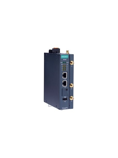 Moxa (AIG-301-AP-AZU-LX) 2-port Modbus to Azure advanced IIoT gateways with Arm® Cortex™-A7 dual-core 1 GHz processor, Azure IoT Edge, LTE Cat. 4 module for Asia-Pacific region, -20 to 70°C operating temperature 1