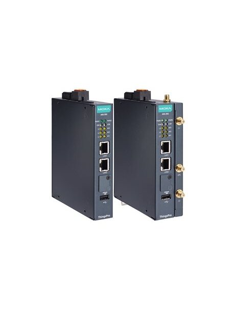 Moxa (AIG-302-T-AZU-LX) 2-port Modbus RTU/ASCII/TCP to MQTT/Azure cloud-ready gateway with Arm® Cortex™-A7 dual-core 1GHz processor, Azure IoT Edge software, -40 to 85°C operating temperature 1