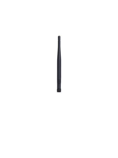 Moxa (ANT-WDB-ARM-0202) 2 dBi at 2.4 GHz or 2 dBi at 5 GHz, RP-SMA (male), dual-band, omnidirectional antenna