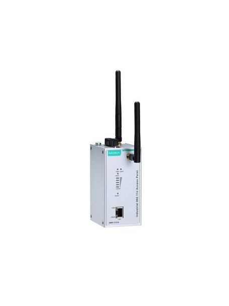 Moxa (AWK-1131A-US-T) Industrial Wi-Fi 4 (802.11n) wireless AP/client, US band, -40 to 75°C operating temperature