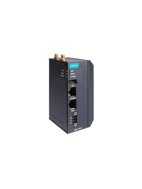 Moxa (AWK-1161A-UN-T) Industrial Wi-Fi 6 (802.11ax) wireless AP with 1 10/100/1000BaseT(X) port, IP30, UN band, -40 to 75°C operating temperature