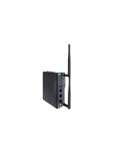 Moxa (AWK-3262A-US) Advanced industrial Wi-Fi 6 (802.11ax) wireless AP/bridge/client with 1 10/100/1000/2500BaseT(X) and 1 10/100/1000BaseT(X) port, IP30, US band, -25 to 60°C operating temperature