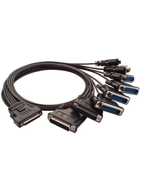 Moxa (CBL-M68M25x8-100) SCSI VHDCI 68 to 8 x DB25 male serial cable, 1 m