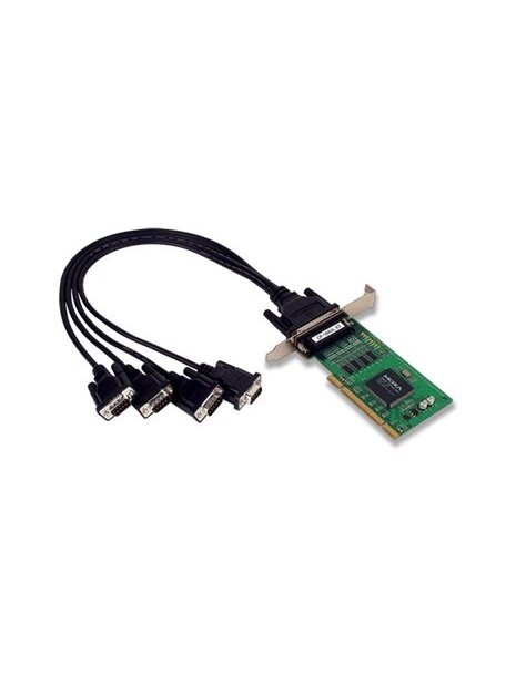Moxa (CP-104UL-DB25M) 4-port RS-232 low-profile Universal PCI serial board, 0 to 55°C operating temperature (includes DB25 male cable) Moxa (CP-104UL-DB25M) 4-port RS-232 low-profile Universal PCI serial board, 0 to 55°C operating temperature (includes DB25 male cable)