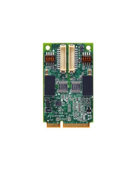 Moxa (CP-112N-T) 2-port RS-232/422/485 Mini PCI Express serial board, -40°C to 85 operating temperature 2