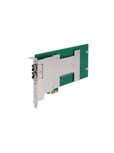 Moxa (DA-GX02-SFP-T) 2-port 100/1000 Mbps fiber card with 2 SFP slots, 1 PCIe interface