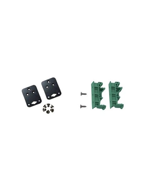 Moxa (DK-UP1400) DIN-rail/wall-mounting kit, 2 plates, 6 screws, and 2 DIN-rail plates, 4 screws