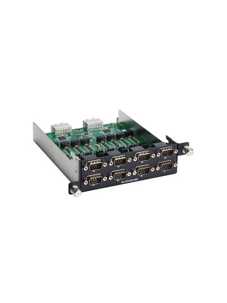Moxa (DN-SP08-I-TB) 8-port software-selectable RS-232/422/485 PCIe serial module with terminal-block connector