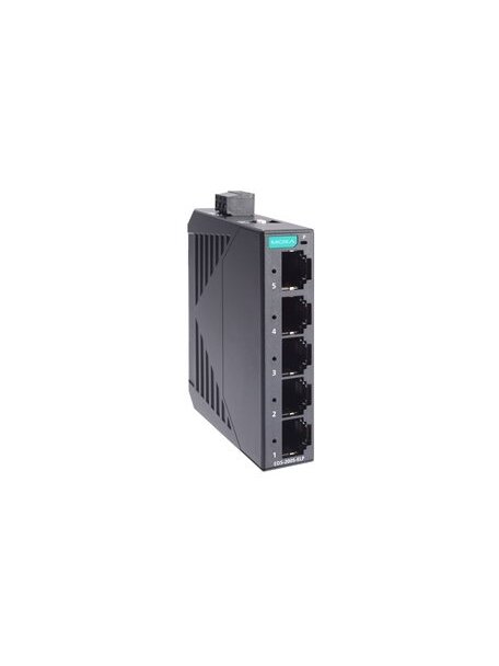 Moxa (EDS-2005-ELP) Unmanaged Fast Ethernet switch with 5 10/100BaseT(X) ports, 12/24/48 power input, plastic housing, -10 to 60°C operating temperature Moxa (EDS-2005-ELP) Unmanaged Fast Ethernet switch with 5 10/100BaseT(X) ports, 12/24/48 power input, plastic housing, -10 to 60°C operating temperature