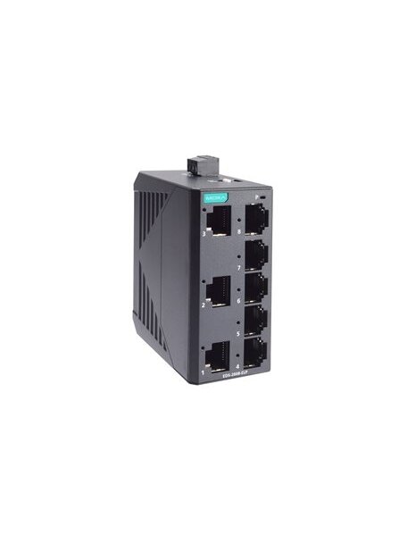 Moxa (EDS-2008-ELP) Unmanaged Fast Ethernet switch with 8 10/100BaseT(X) ports, 12/24/48 power input, plastic housing, -10 to 60°C operating temperature Moxa (EDS-2008-ELP) Unmanaged Fast Ethernet switch with 8 10/100BaseT(X) ports, 12/24/48 power input, plastic housing, -10 to 60°C operating temperature