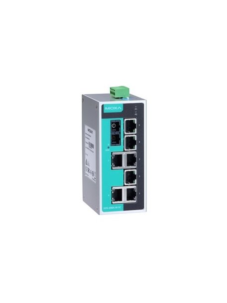 Moxa (EDS-208A-M-SC) Unmanaged Ethernet switch with 7 10/100BaseT(X) ports, 1 100BaseFX multi-mode port with SC connector, -10 to 60°C operating temperature Moxa (EDS-208A-M-SC) Unmanaged Ethernet switch with 7 10/100BaseT(X) ports, 1 100BaseFX multi-mode port with SC connector, -10 to 60°C operating temperature
