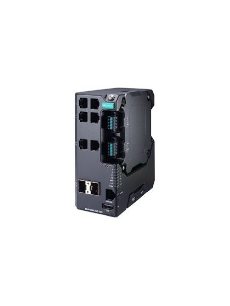Moxa (EDS-4008-2MSC-LV) Managed Ethernet switch with 6 10/100BaseT(X) ports, 2 100BaseFX multi-mode ports with SC connectors, dual power supply 12/24/48 VDC, -10 to 60°C operating temperature 3