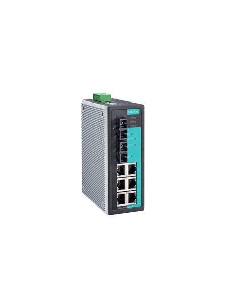 Moxa (EDS-408A-MM-SC-T) Entry-level managed Ethernet switch with 6 10/100BaseT(X) ports, 2 100BaseFX multi-mode ports with SC connectors, -40 to 75°C operating temperature Moxa (EDS-408A-MM-SC-T) Entry-level managed Ethernet switch with 6 10/100BaseT(X) ports, 2 100BaseFX multi-mode ports with SC connectors, -40 to 75°C operating temperature
