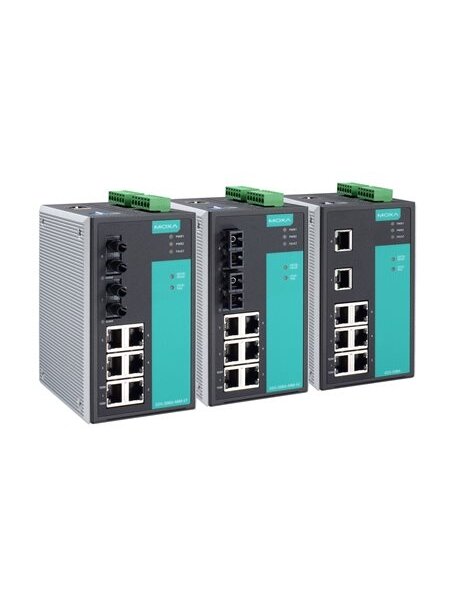 Moxa (EDS-508A-SS-SC) Managed Ethernet switch with 6 10/100BaseT(X) ports, 2 100BaseFX single-mode ports with SC connectors, 0 to 60°C operating temperature 1 Moxa (EDS-508A-SS-SC) Managed Ethernet switch with 6 10/100BaseT(X) ports, 2 100BaseFX single-mode ports with SC connectors, 0 to 60°C operating temperature 1