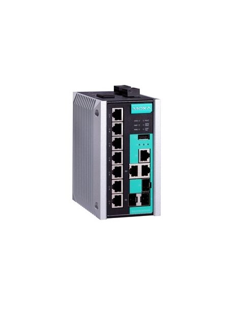Moxa (EDS-510E-3GTXSFP) Managed Gigabit Ethernet switch with 7 10/100BaseT(X) ports, 3 10/100/1000BaseT(X) or 100/1000BaseSFP ports, -10 to 60°C operating temperature Moxa (EDS-510E-3GTXSFP) Managed Gigabit Ethernet switch with 7 10/100BaseT(X) ports, 3 10/100/1000BaseT(X) or 100/1000BaseSFP ports, -10 to 60°C operating temperature