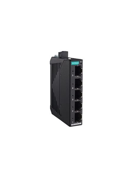 Moxa (EDS-G2005-EL) Unmanaged full Gigabit Ethernet switch with 5 10/100/1000 BaseT(X) ports, 12/24/48 power input, metal housing, -10 to 60°C operating temperature Moxa (EDS-G2005-EL) Unmanaged full Gigabit Ethernet switch with 5 10/100/1000 BaseT(X) ports, 12/24/48 power input, metal housing, -10 to 60°C operating temperature