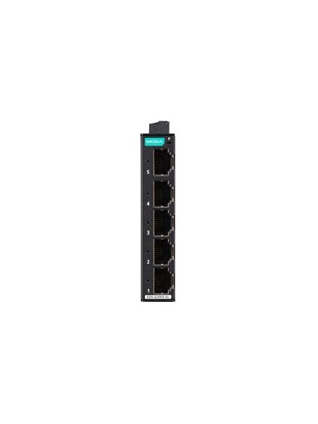 Moxa (EDS-G2005-EL-T) Unmanaged full Gigabit Ethernet switch with 5 10/100/1000 BaseT(X) ports, 12/24/48 power input, metal housing, -40 to 75°C operating temperature 2