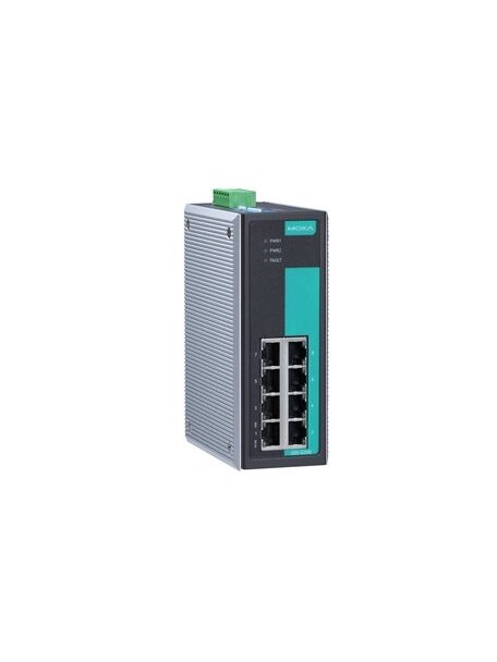 Moxa (EDS-G308-T) Unmanaged full Gigabit Ethernet switch with 8 10/100/1000BaseT(X) ports, -40 to 75°C operating temperature 2