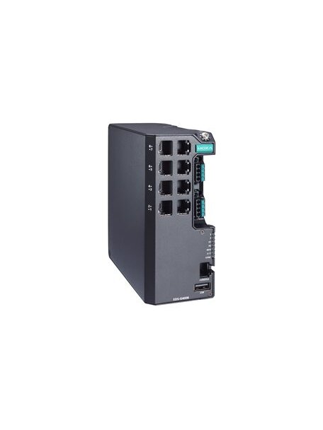 Moxa (EDS-G4008-LV) Managed Ethernet switch with 8 10/100/1000BaseT(X) ports, dual power supply, 12/24/48 VDC, -10 to 60°C operating temperature