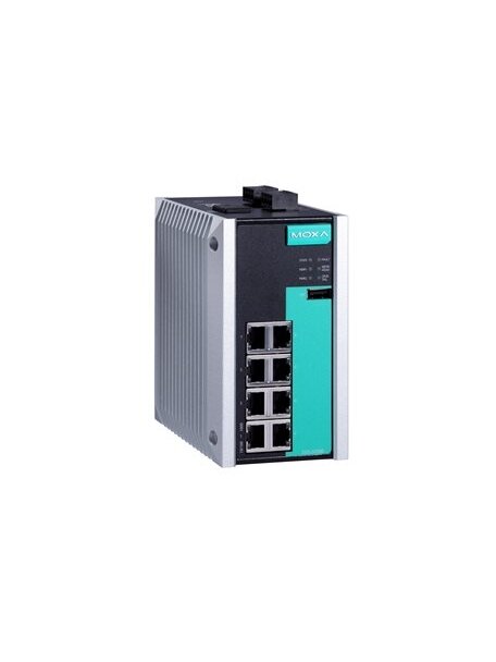 Moxa (EDS-G508E-T) 8-port full Gigabit managed Ethernet switch with 8 10/100/1000BaseT(X) ports, -40 to 75°C operating temperature Moxa (EDS-G508E-T) 8-port full Gigabit managed Ethernet switch with 8 10/100/1000BaseT(X) ports, -40 to 75°C operating temperature
