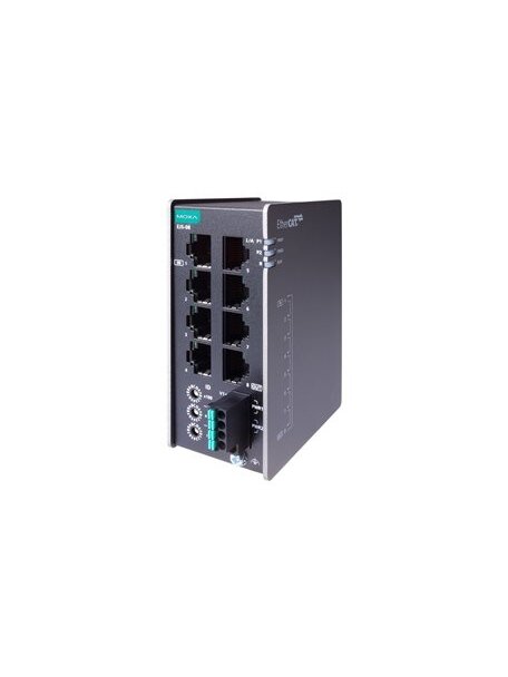 Moxa (EJS-08) Compact industrial EtherCAT junction with 8 100BaseT(X) ports, dual 12/24/48 VDC power inputs, -10 to 60°C operating temperature 3 Moxa (EJS-08) Compact industrial EtherCAT junction with 8 100BaseT(X) ports, dual 12/24/48 VDC power inputs, -10 to 60°C operating temperature 3