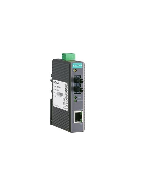 Moxa (IMC-21-M-ST) Industrial 10/100BaseT(X) to 100BaseFX media converter, multi-mode, ST connector Moxa (IMC-21-M-ST) Industrial 10/100BaseT(X) to 100BaseFX media converter, multi-mode, ST connector