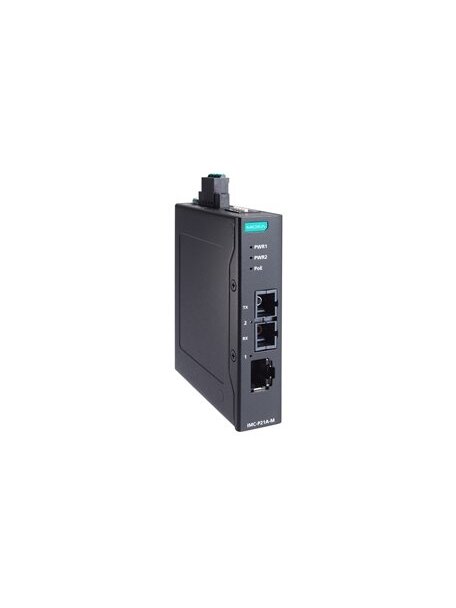 Moxa (IMC-P21A-G2-M-SC) PoE+ industrial 10/100Base-T(X) to 100Base-FX media converter, multi-mode port with SC connector, -10 to 60°C operating temperature Moxa (IMC-P21A-G2-M-SC) PoE+ industrial 10/100Base-T(X) to 100Base-FX media converter, multi-mode port with SC connector, -10 to 60°C operating temperature