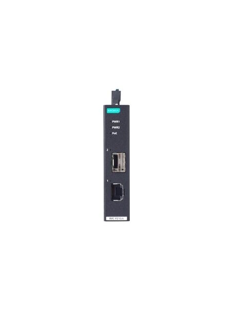 Moxa (IMC-P21GA-G2) PoE+ industrial 10/100/1000Base-T(X) to 100/1000BaseSFP media converter, -10 to 60°C operating temperature 3 Moxa (IMC-P21GA-G2) PoE+ industrial 10/100/1000Base-T(X) to 100/1000BaseSFP media converter, -10 to 60°C operating temperature 3