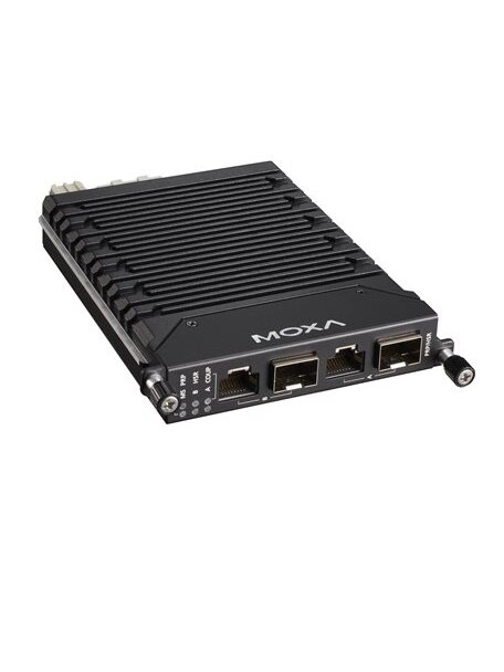 Moxa (LM-7000H-2GPHR) Gigabit Ethernet module with 2 100/1000BaseT(X) PRP/HSR or 100/1000BaseSFP PRP/HSR combo ports, -40 to 75°C operating temperature Moxa (LM-7000H-2GPHR) Gigabit Ethernet module with 2 100/1000BaseT(X) PRP/HSR or 100/1000BaseSFP PRP/HSR combo ports, -40 to 75°C operating temperature