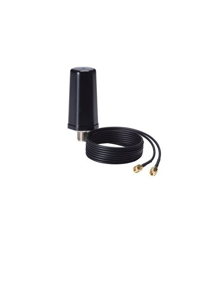 Moxa (MAT-WDB-DA-RM-2-0203-1m) 2.4/5 GHz, desktop antenna, 2/3 dBi, MIMO 2x2, RP-SMA-type (male), 1 m cable