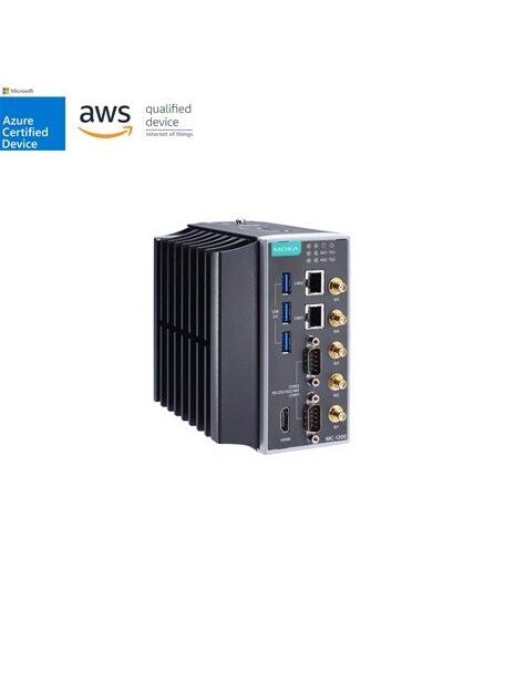 Moxa (MC-1220-KL5-T-S) Intel® Core™ i5-7300U 2C/4T 2.6 GHz computer with 8 GB RAM, 2 Gigabit Ethernet ports, 2 RS/232/422/485 3-in-1 serial ports, 3 USB 3.0 ports, 3 Mini PCIe expansion slots, 1 HDMI port, TPM 2.0, 9 to 36 VDC power, -40 to 70°C operating 1 Moxa (MC-1220-KL5-T-S) Intel® Core™ i5-7300U 2C/4T 2.6 GHz computer with 8 GB RAM, 2 Gigabit Ethernet ports, 2 RS/232/422/485 3-in-1 serial ports, 3 USB 3.0 ports, 3 Mini PCIe expansion slots, 1 HDMI port, TPM 2.0, 9 to 36 VDC power, -40 to 70°C operating 1
