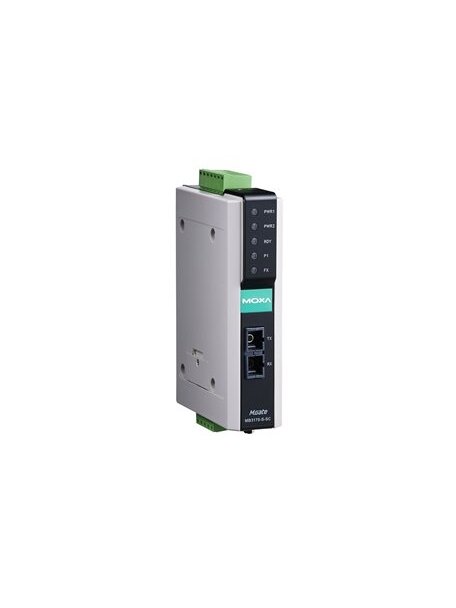 Moxa (MGate MB3170-M-SC-T) 1-port advanced Modbus gateway with 1 100BaseF(X) multi-mode fiber port (SC connectors), -40 to 75°C operating temperature Moxa (MGate MB3170-M-SC-T) 1-port advanced Modbus gateway with 1 100BaseF(X) multi-mode fiber port (SC connectors), -40 to 75°C operating temperature