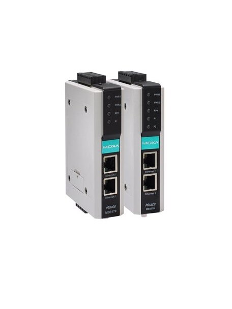 Moxa (MGate MB3170I-M-SC) 1-port advanced Modbus gateway with 1 100BaseF(X) multi-mode fiber port (SC connectors) and 2 kV optical isolation, 0 to 60°C operating temperature 1 Moxa (MGate MB3170I-M-SC) 1-port advanced Modbus gateway with 1 100BaseF(X) multi-mode fiber port (SC connectors) and 2 kV optical isolation, 0 to 60°C operating temperature 1