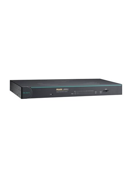 Moxa (MGate MB3660I-16-2AC) Modbus gateway with dual LANs, dual AC power inputs, 16 RS-232/422/485 ports, 0 to 60°C operating temperature, 2 kV isolation