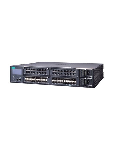 Moxa (MRX-G4064-L3-8XGS) Layer 3 modular managed Gigabit Ethernet switch with 3 slots for 16-port Gigabit Ethernet modules, 8 10GbE SFP+ slots, 2 isolated power supplies (90 to 264 VAC), -10 to 60°C operating temperature 3 Moxa (MRX-G4064-L3-8XGS) Layer 3 modular managed Gigabit Ethernet switch with 3 slots for 16-port Gigabit Ethernet modules, 8 10GbE SFP+ slots, 2 isolated power supplies (90 to 264 VAC), -10 to 60°C operating temperature 3