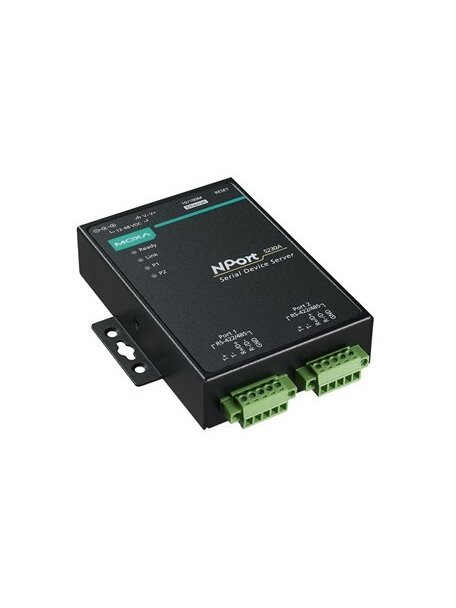 Moxa (NPort 5230A) 2-port RS-422/485 device server, 0 to 60°C operating temperature Moxa (NPort 5230A) 2-port RS-422/485 device server, 0 to 60°C operating temperature