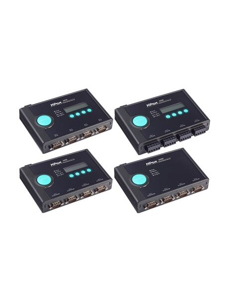Moxa (NPort 5450I-T) 4-port RS-232/422/485 device server with 2 kV isolation protection, -40 to 75°C operating temperature 1