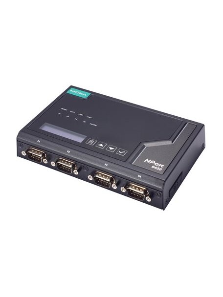 Moxa (NPort 6450-2TX-G2-T) 2nd Gen 4-port RS-232/422/485 secure terminal server with 2 RJ45 100M LAN ports, -40 to 75°C operating temperature 3 Moxa (NPort 6450-2TX-G2-T) 2nd Gen 4-port RS-232/422/485 secure terminal server with 2 RJ45 100M LAN ports, -40 to 75°C operating temperature 3