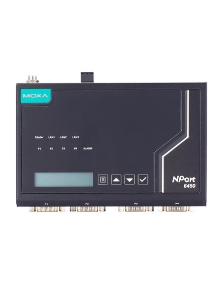 Moxa (NPort 6450-G2-T) 2nd Gen 4-port RS-232/422/485 secure terminal server, -40 to 75°C operating temperature 2 Moxa (NPort 6450-G2-T) 2nd Gen 4-port RS-232/422/485 secure terminal server, -40 to 75°C operating temperature 2