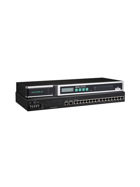Moxa (NPort 6610-16-48V) 16-port RS-232 to Ethernet secure device server, ±48 VDC input Moxa (NPort 6610-16-48V) 16-port RS-232 to Ethernet secure device server, ±48 VDC input