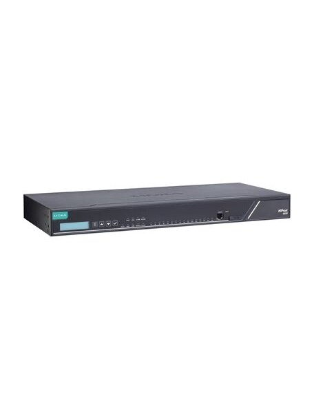 Moxa (NPort 6610-8-G2) 2nd Gen dual-LAN 8-port RS-232 secure terminal server, -10 to 60°C operating temperature