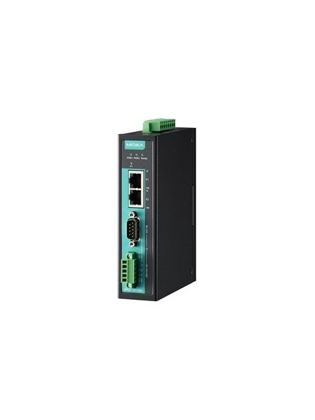Moxa (NPort IA5150AI-IEX) 1-port RS-232/422/485 industrial automation device server with serial/LAN/power surge protection, 2 10/100BaseT(X) ports with single IP, 2 kV isolation, IECEx, 0 to 60°C operating temperature 3