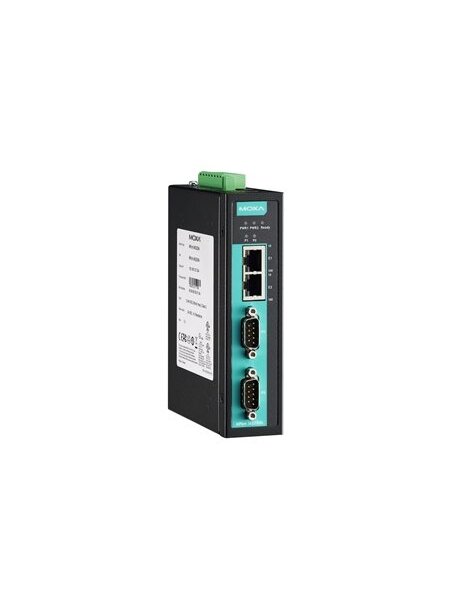 Moxa (NPort IA5250A) 2-port RS-232/422/485 industrial automation device server with serial/LAN/power surge protection, 2 10/100BaseT(X) ports with single IP, 0 to 60°C operating temperature Moxa (NPort IA5250A) 2-port RS-232/422/485 industrial automation device server with serial/LAN/power surge protection, 2 10/100BaseT(X) ports with single IP, 0 to 60°C operating temperature