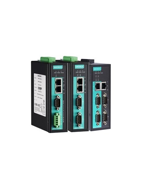 Moxa (NPort IA5450A) 4-port RS-232/422/485 industrial automation device server with serial/LAN/power surge protection, 2 10/100BaseT(X) ports with single IP, 0 to 60°C operating temperature 1 Moxa (NPort IA5450A) 4-port RS-232/422/485 industrial automation device server with serial/LAN/power surge protection, 2 10/100BaseT(X) ports with single IP, 0 to 60°C operating temperature 1