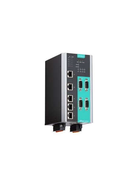 Moxa (NPort S9450I-2S-ST-WV-T) 4-port RS-232/422/485 rugged device server, 3 10/100BaseT(X) ports, 2 100M single-mode fiber ports with ST connectors, 24/48 VDC, -40 to 85°C operating temperature 3 Moxa (NPort S9450I-2S-ST-WV-T) 4-port RS-232/422/485 rugged device server, 3 10/100BaseT(X) ports, 2 100M single-mode fiber ports with ST connectors, 24/48 VDC, -40 to 85°C operating temperature 3