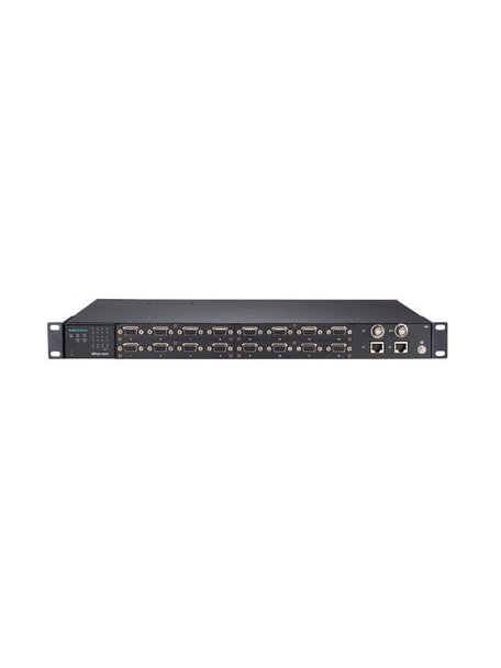 Moxa (NPort S9650I-8B-2HV-IRIG-T) 8-port RS-232/422/485 rugged device server with IRIG-B signal output on the serial ports, 2 10/100BaseT(X) ports with IEEE 1588v2 support, 88 to 300 VDC or 85 to 264 VAC, -40 to 85°C operating temperature, with IRIG-B BNC 2
