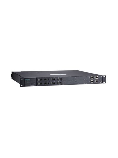 Moxa (NPort S9650I-8F-2HV-E-T) 8-port RS-232/422/485 rugged device server with multi-mode ST connectors on the serial ports, 2 10/100BaseT(X) ports with IEEE 1588v2 support, 88 to 300 VDC or 85 to 264 VAC, -40 to 85°C operating temperature, with 2-port Et Moxa (NPort S9650I-8F-2HV-E-T) 8-port RS-232/422/485 rugged device server with multi-mode ST connectors on the serial ports, 2 10/100BaseT(X) ports with IEEE 1588v2 support, 88 to 300 VDC or 85 to 264 VAC, -40 to 85°C operating temperature, with 2-port Et
