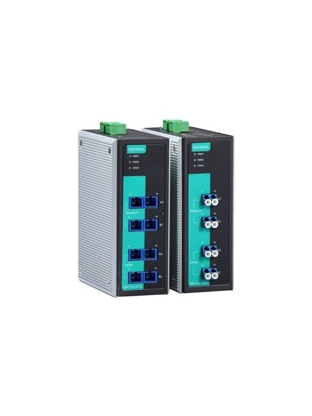 Moxa (OBU-102-SS-ST) 2-channel optical fiber bypass unit with 4 single-mode ports, ST, -20 to 70°C operating temperature 1