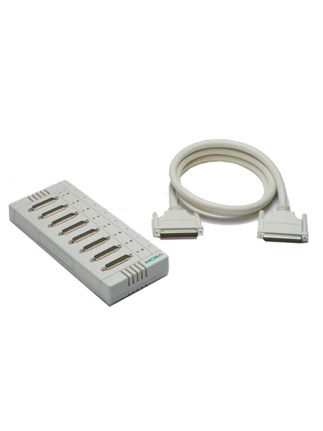Moxa (OPT 8B) M62 to 8 x DB25 male connection box with DB62 male to DB62 female cable, 1.5 m